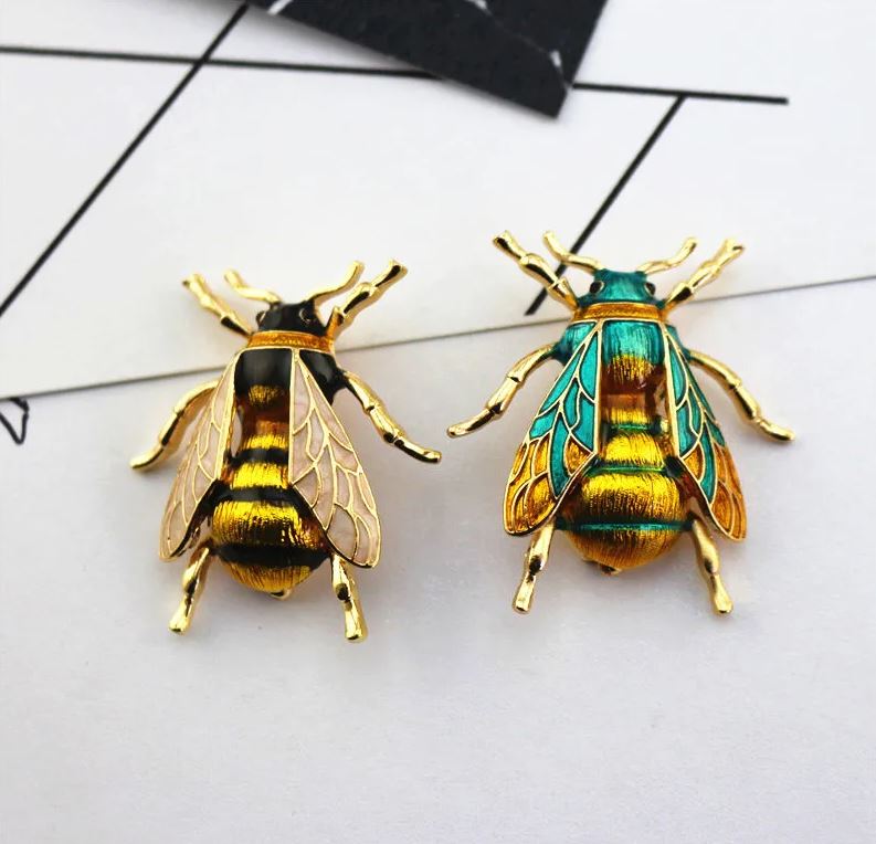 Bumblebee Enamel Brooches