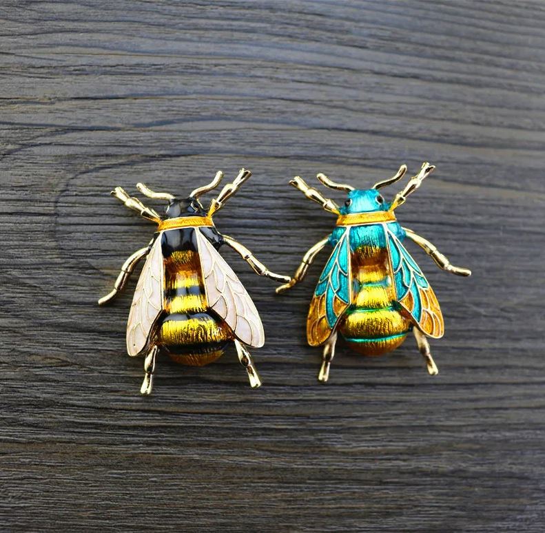 Bumblebee Enamel Brooches