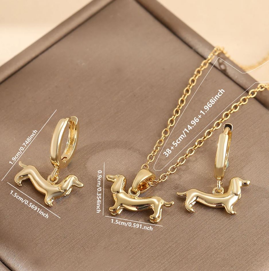 Dachshund Jewelry Set