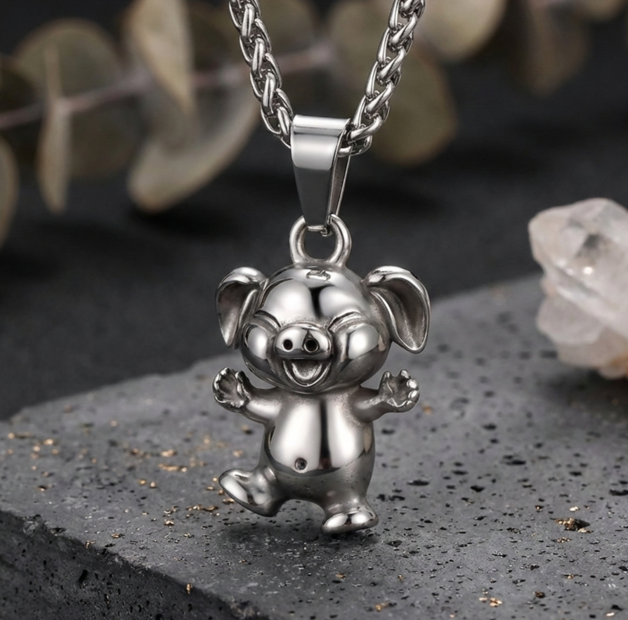 Happy Piggy Necklace
